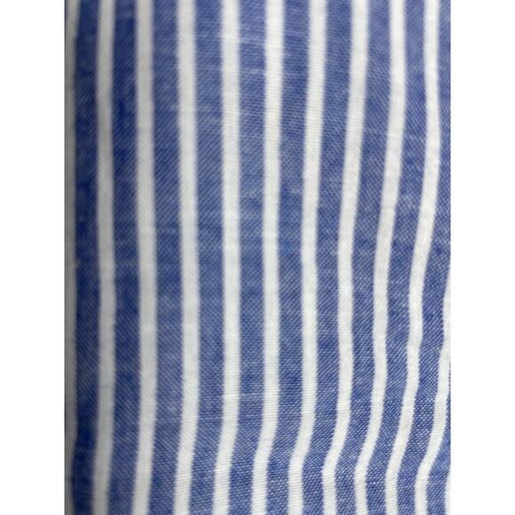 DKNY Donna Karan Blue White Striped Almost Sleeveless Size L Women's Top - Picture 10 of 10